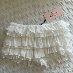 Oh Polly Ivory Layered Ruffle bloomer